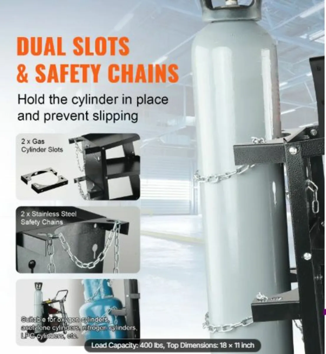 Welding Cart, 3-Tier Heavy Duty Welder Cart - Image 2