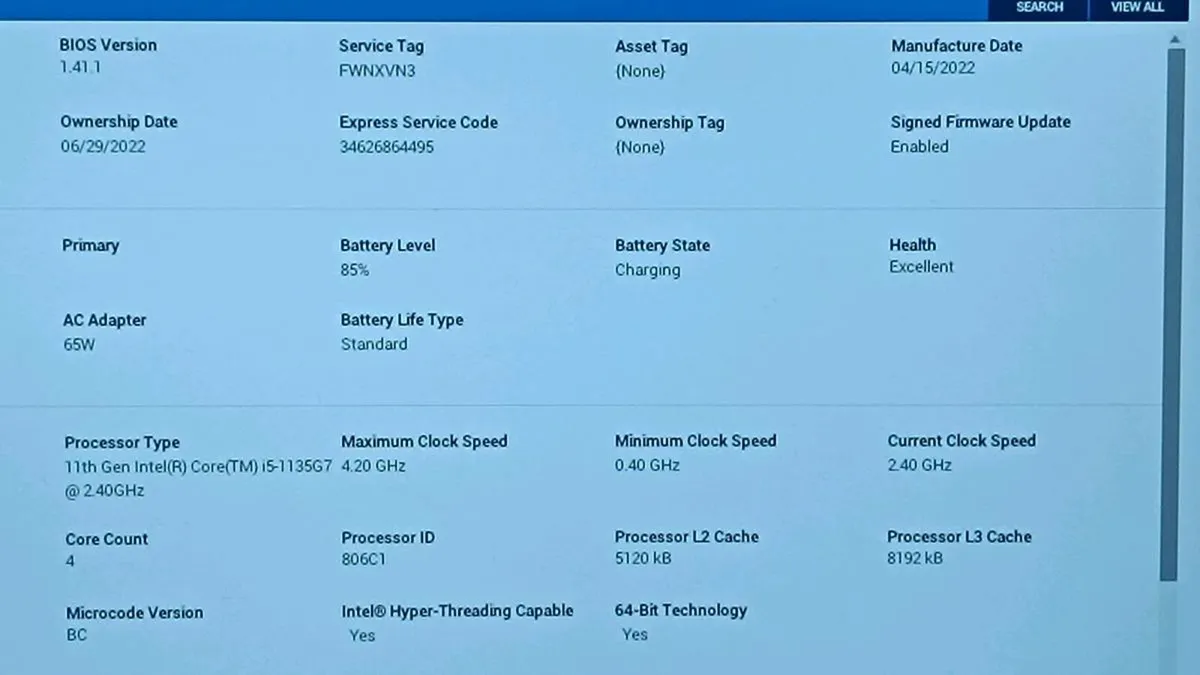 Dell Vostro 3510, i5 11th, 8Gb, + Laptop Bag - Image 3