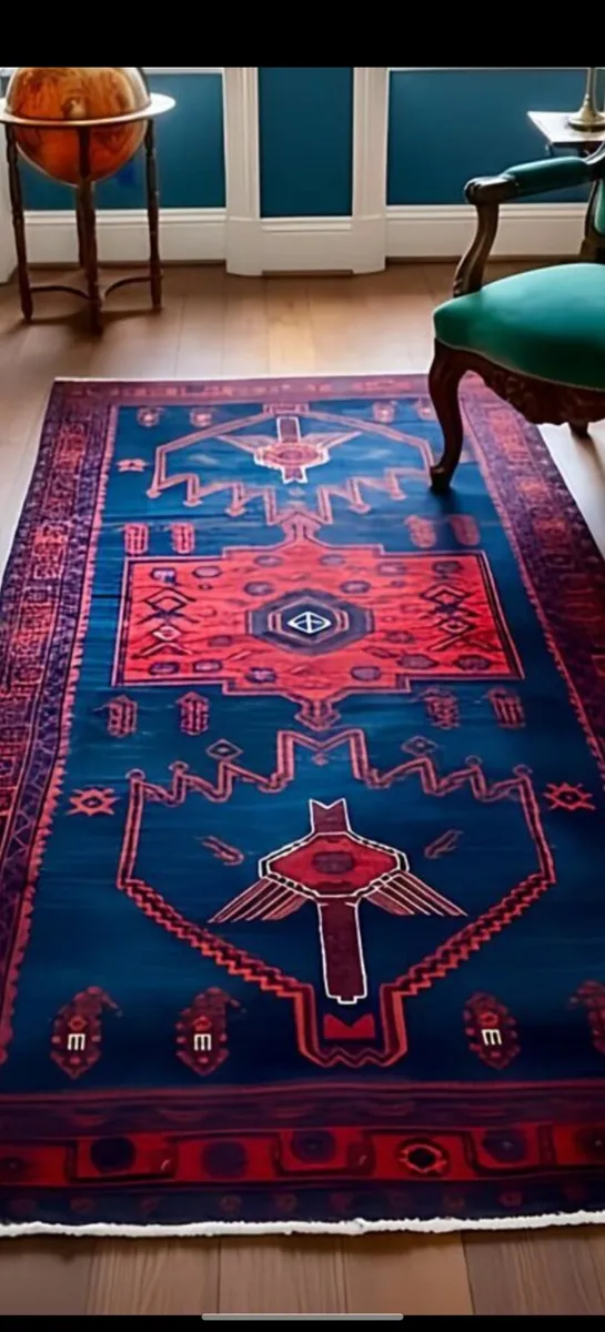 Art Deco Perser Koliai Hand Knotted  Rug Carpet - Image 1