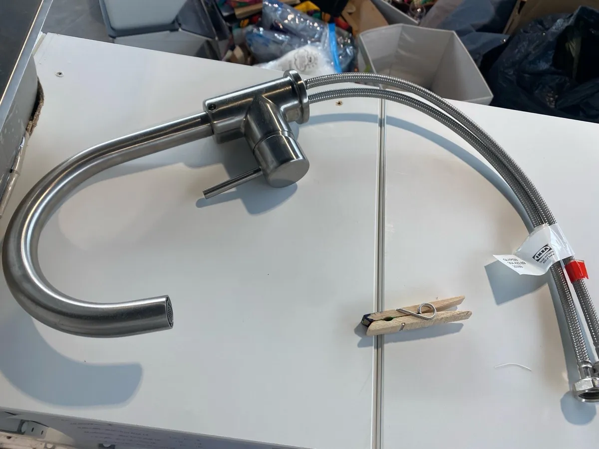 Small sink with waste and tap - Image 3