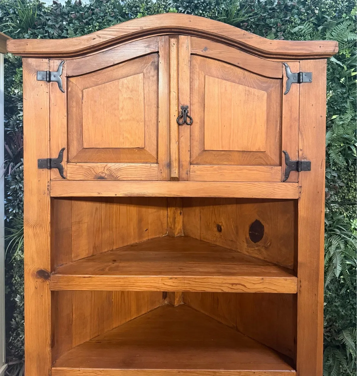 Solid antique pine corner cabinet - Image 4