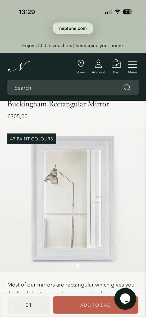 Stunning Neptune Mirror - Brand New - Image 1