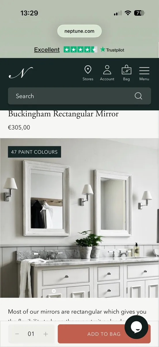 Stunning Neptune Mirror - Brand New - Image 3