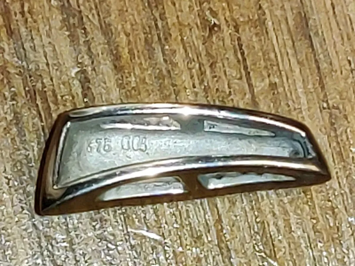 HORIZONTAL DIAMOND, 9CT White Gold Unisex Pendant - Image 3