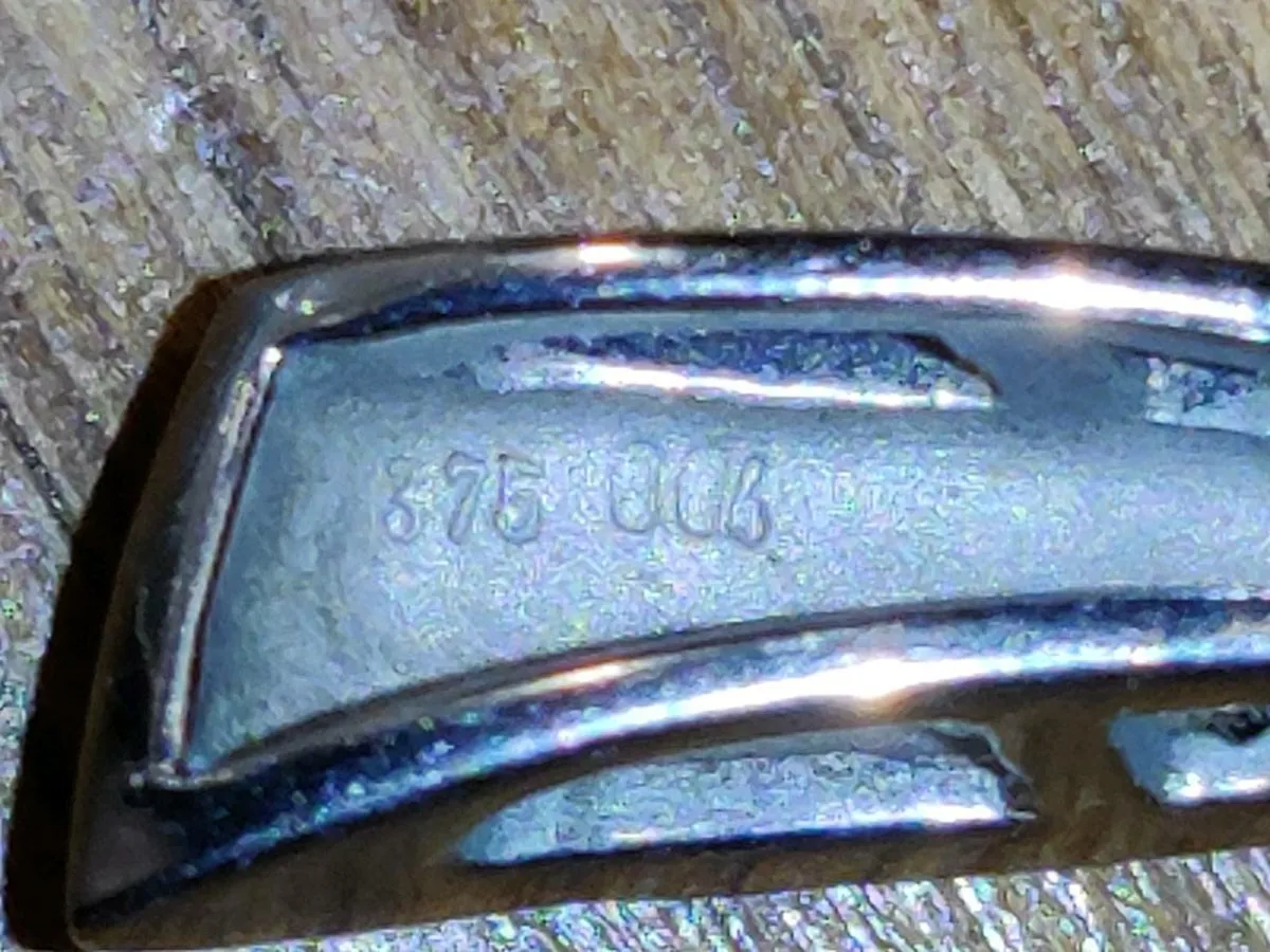 HORIZONTAL DIAMOND, 9CT White Gold Unisex Pendant - Image 4