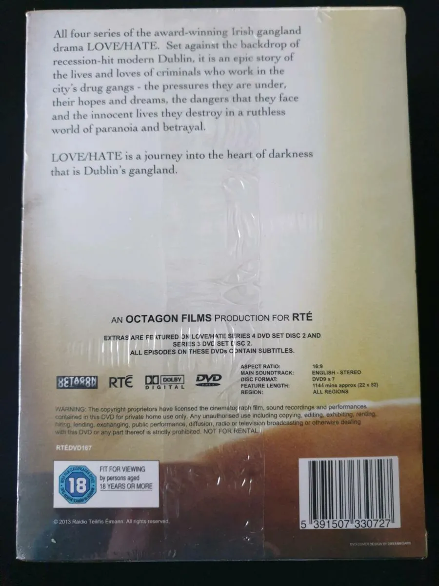 LoveHate Love Hate RTE DVD Season 1 to 4 Series - Image 2