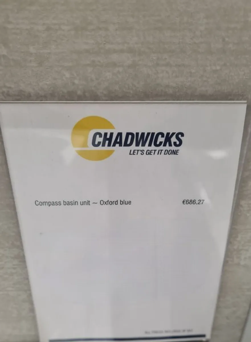 Vanity unit, 500mm, Oxford blue - Image 4