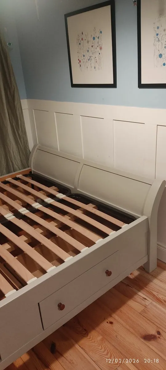 King size 5 foot sleigh bed - Image 2