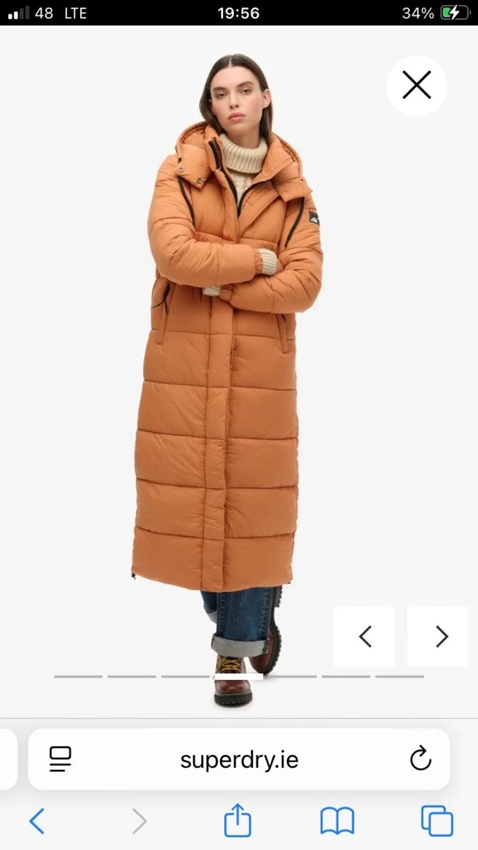 New Superdry Womens Orange Coat - Image 1