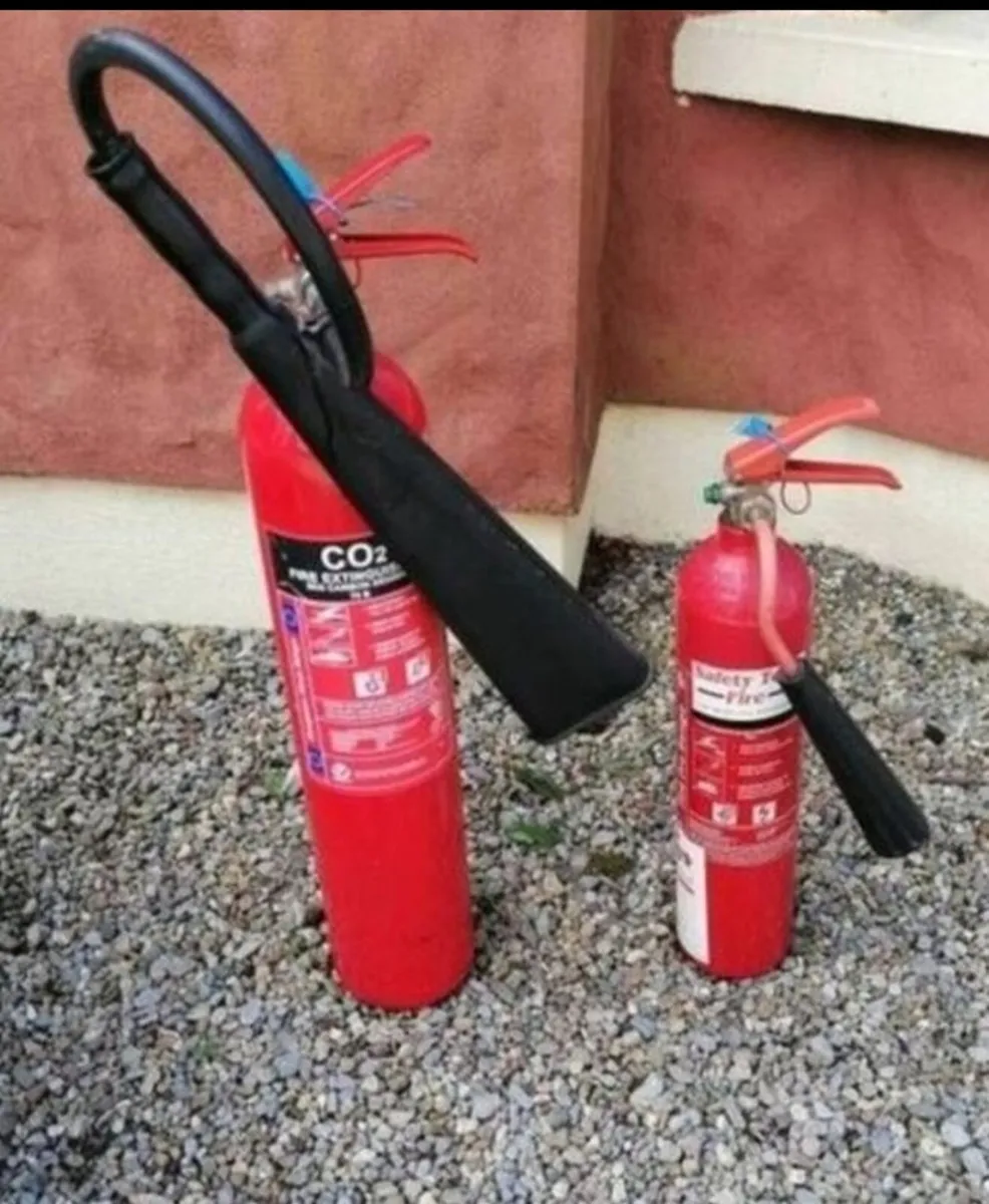 2 Vintage Fire Extinguishers - Image 1