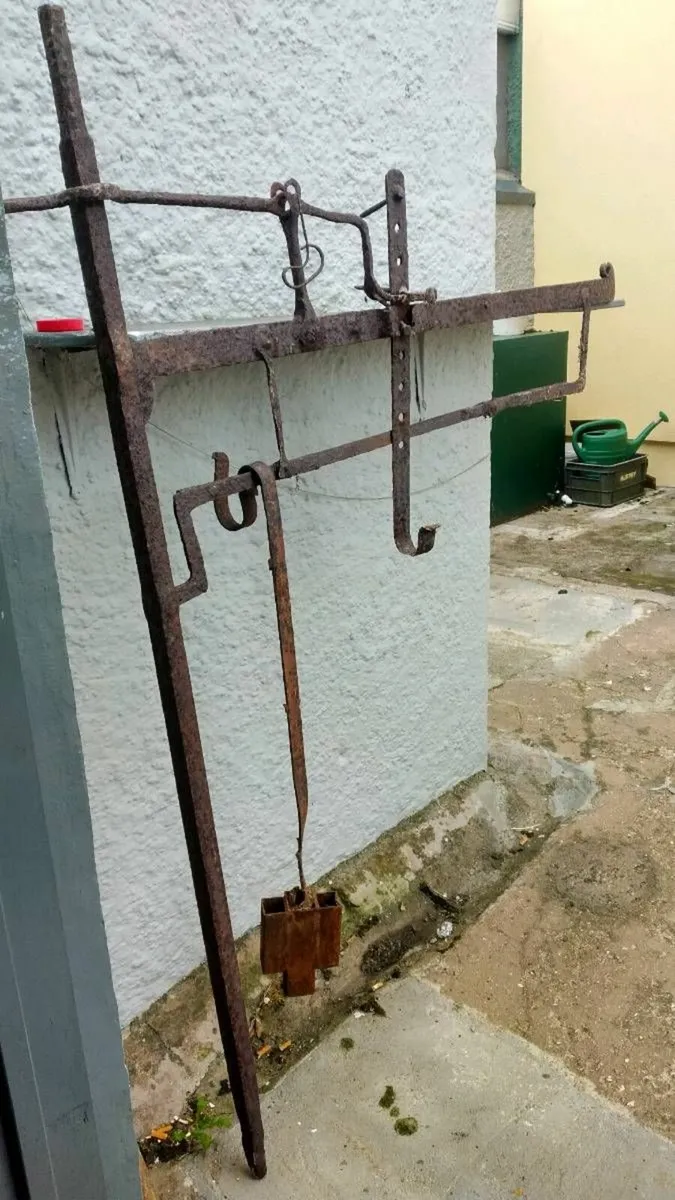 Large Antique Chimney fire Crane - Image 1