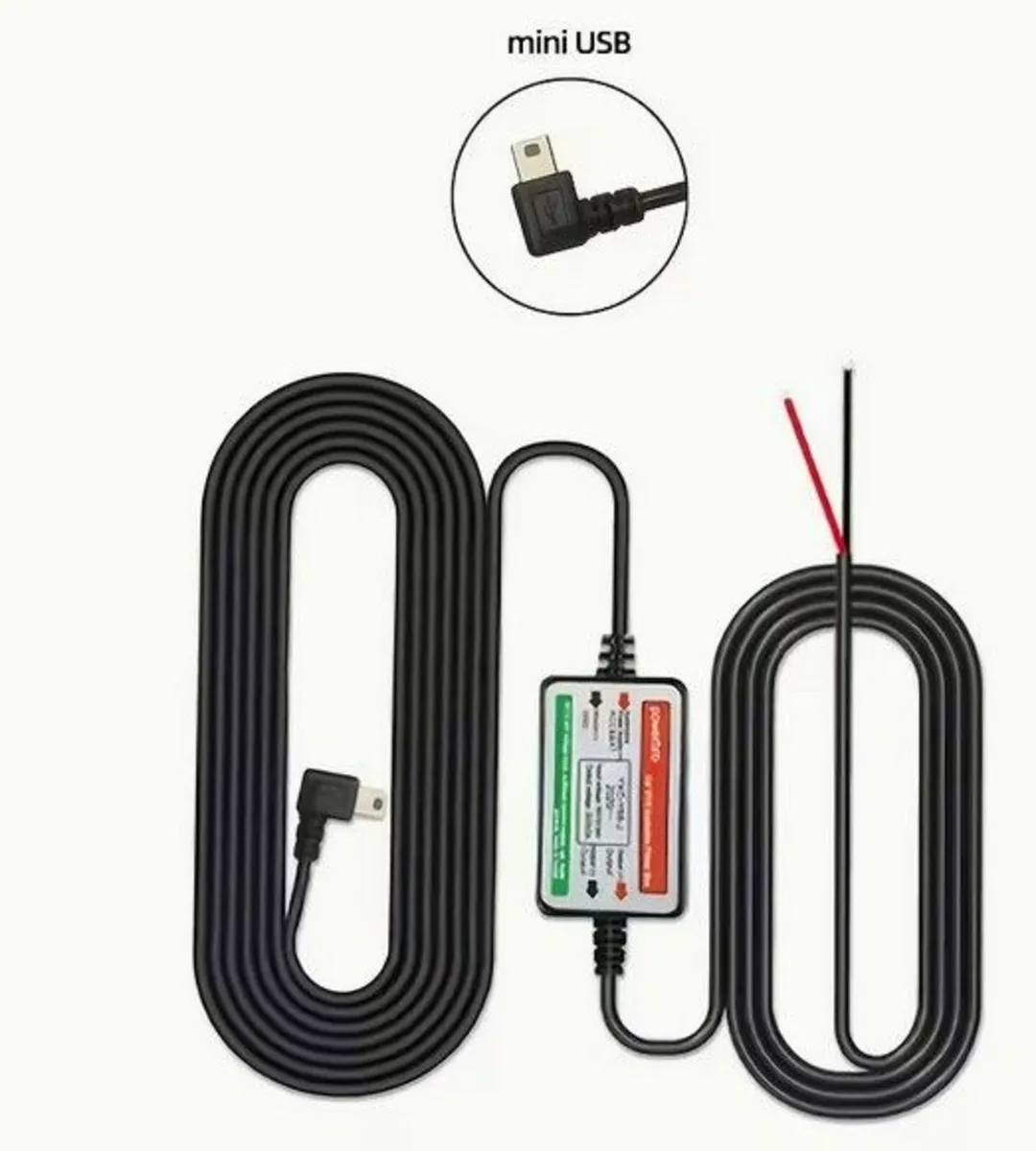Mini USB Hardwire Power Cable for Car Dash Camera - Image 2