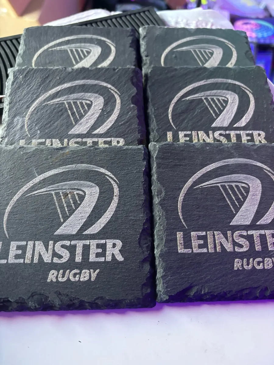Leinster rugby slate coaster - Image 1