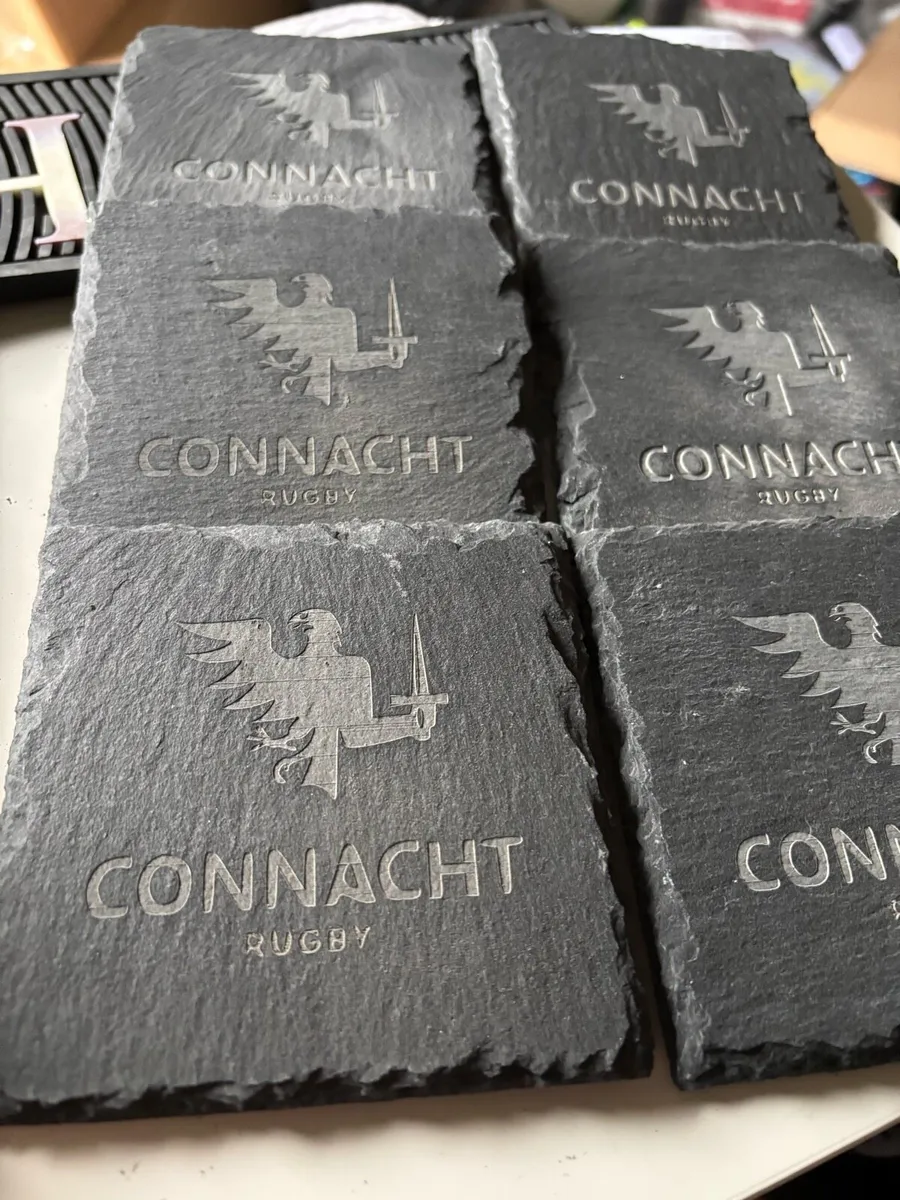 Connacht rugby slate coaster - Image 1