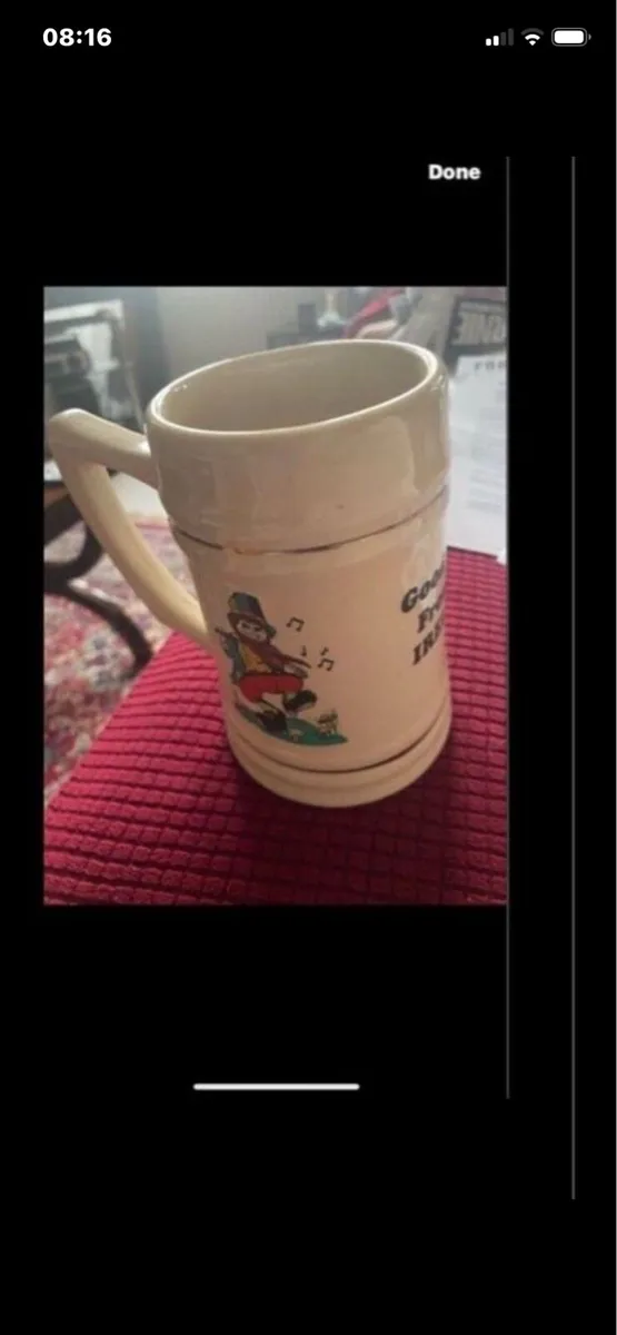 Good Luck From Ireland ceramic Tankard - Image 1