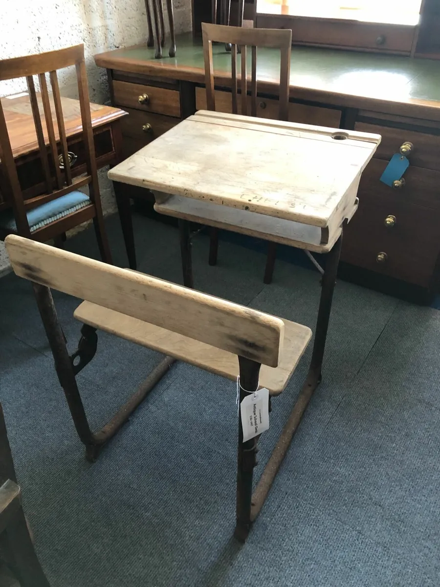 Antique School Desk and Chair - £50 + VAT - Image 3