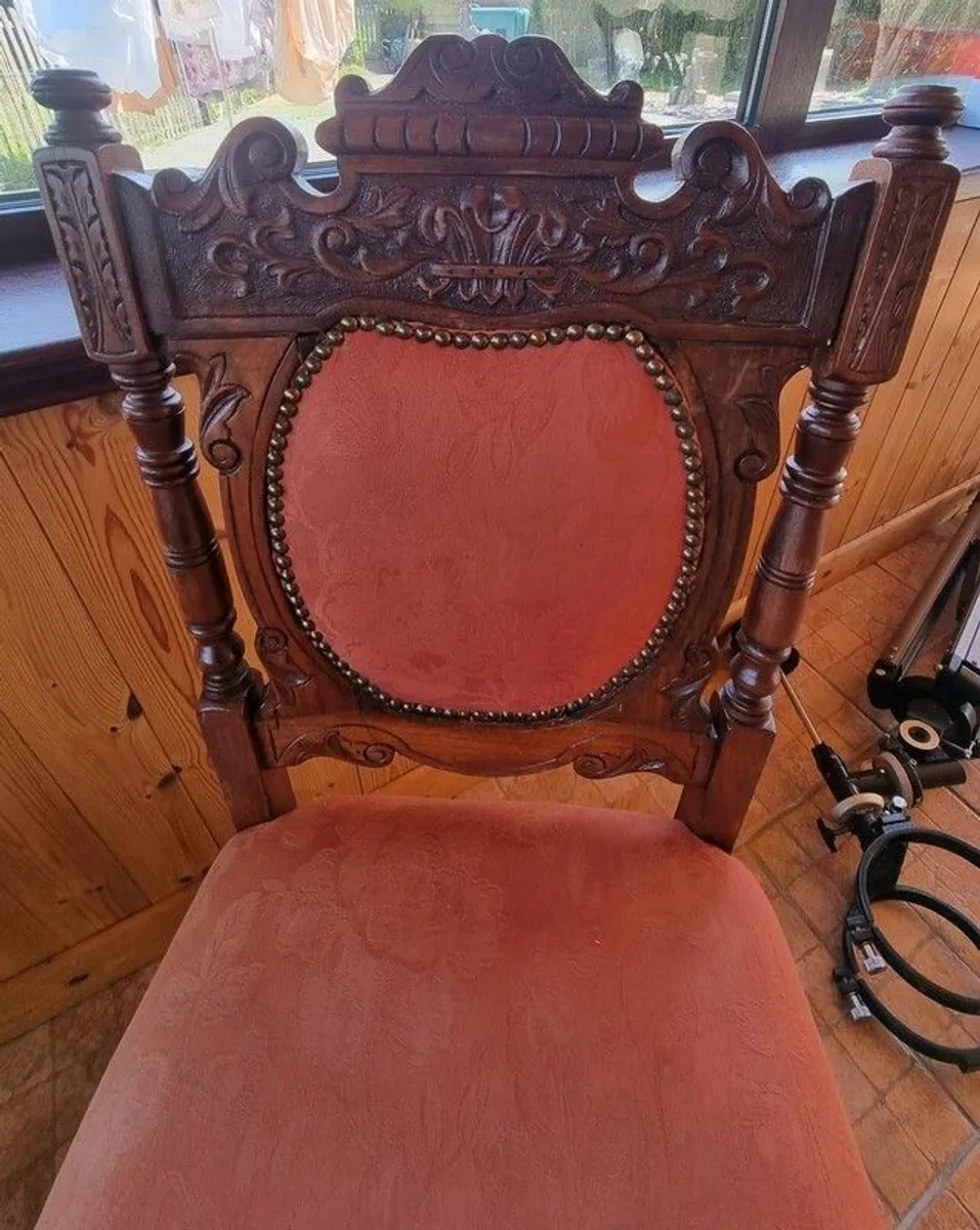 Three Edwardian Upholstered Mahogany Chairs - Image 2