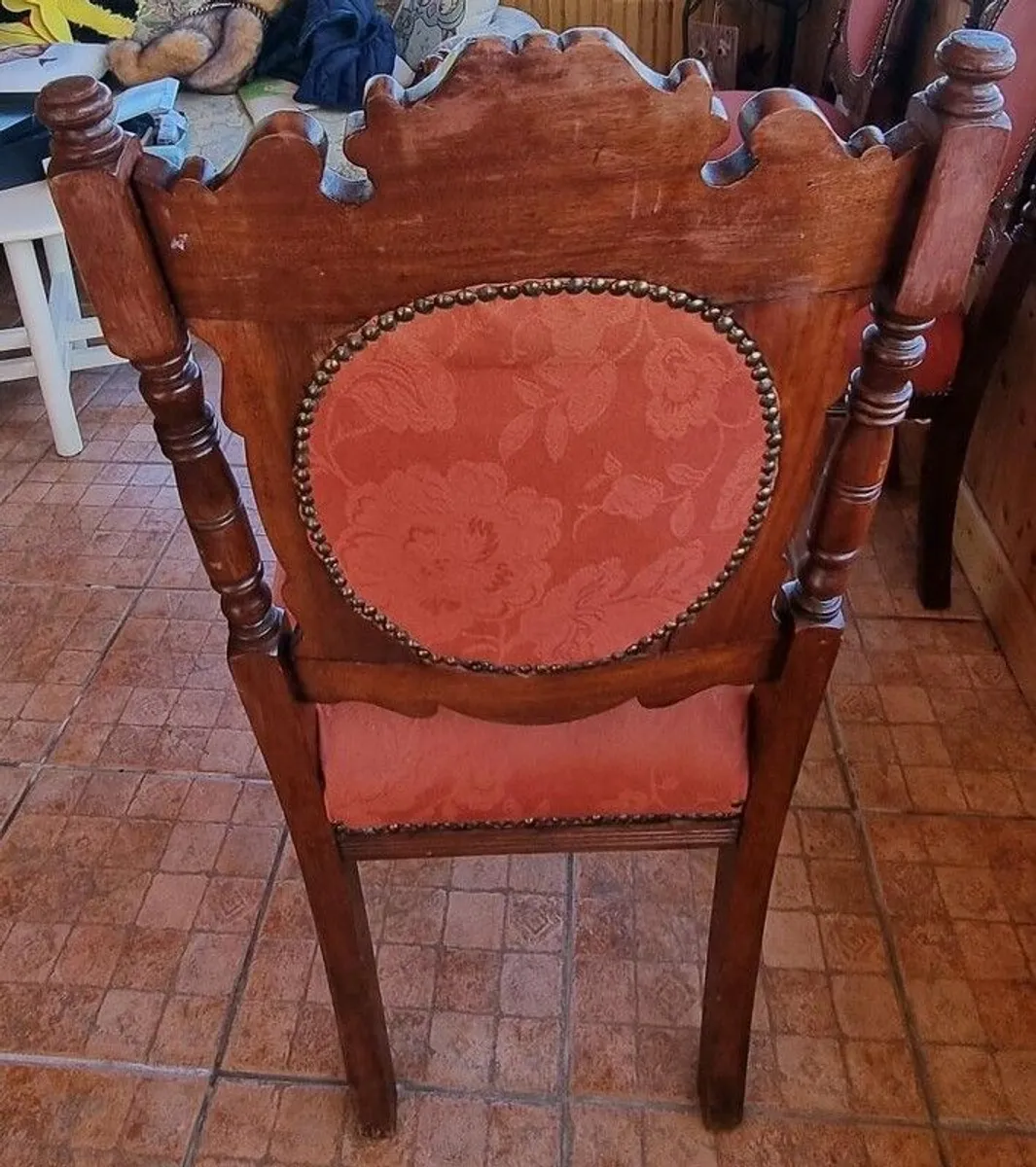 Three Edwardian Upholstered Mahogany Chairs - Image 4