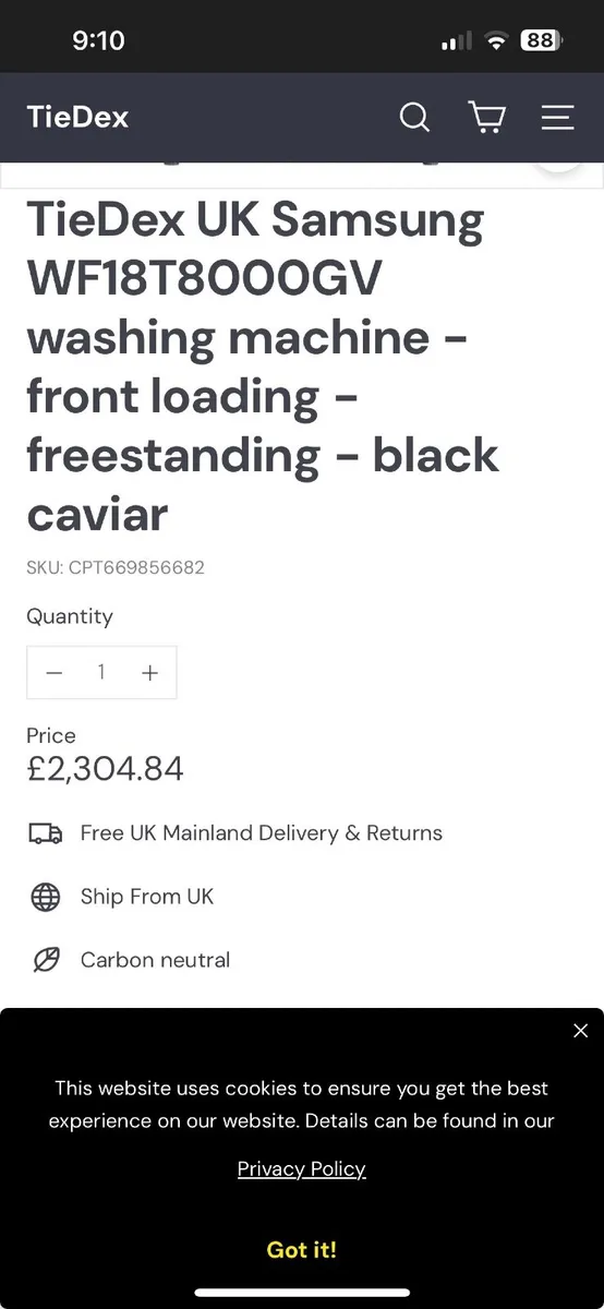 Samsung large heavy duty 18kg washing machine - Image 3