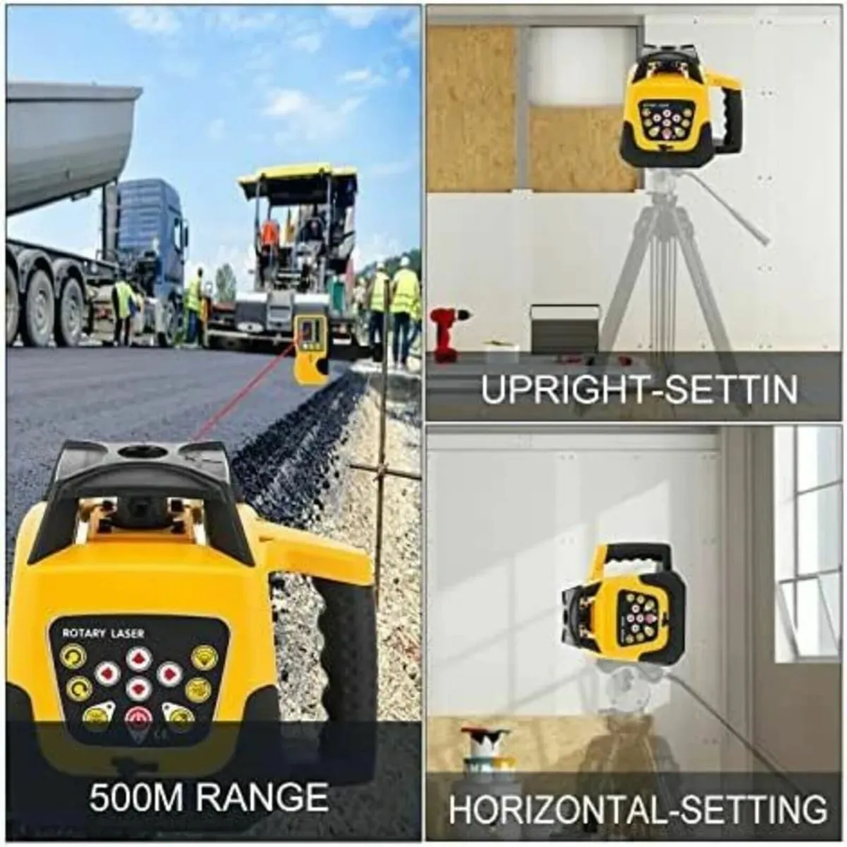 Rotary Laser Level Red Beam Self-Leveling - Image 2