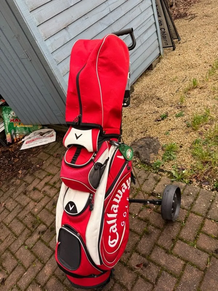 Golf Clubs Bag and trolley - Image 2