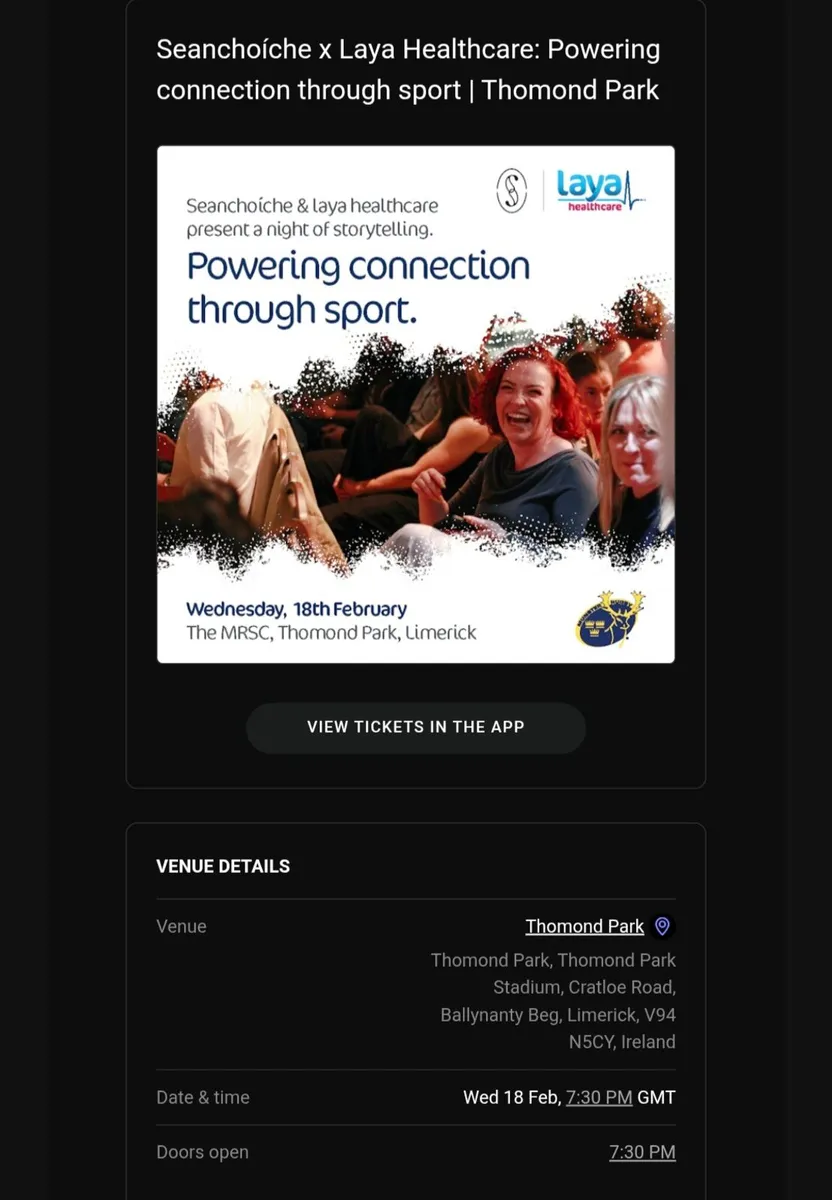 2 Seanchoíche tickets Limerick