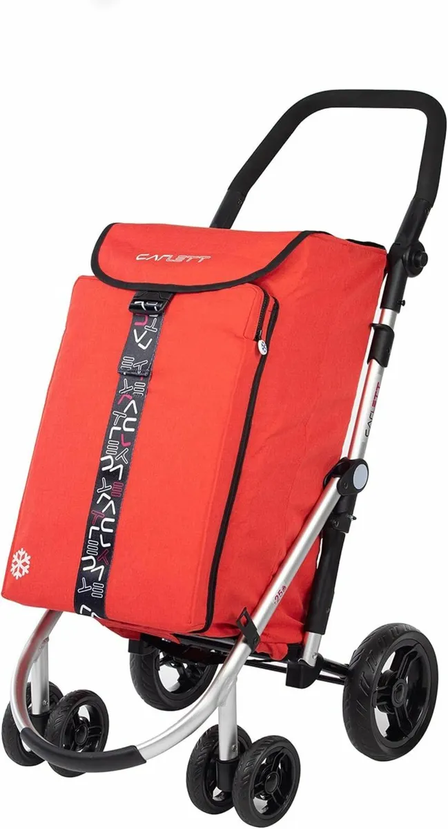 BRAND NEW Carlett Folding Shopping Trolley, Red - Image 1