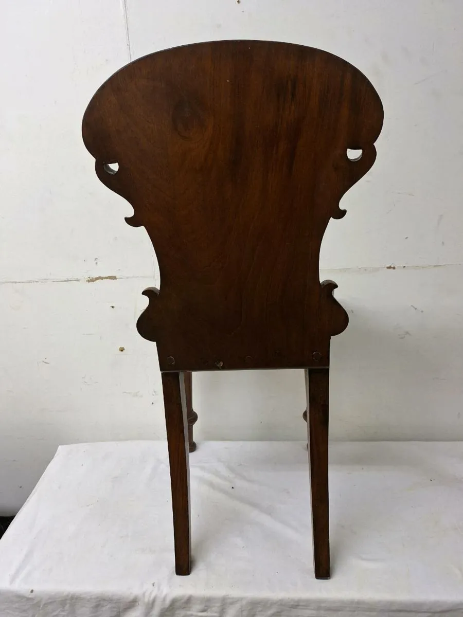 Victorian mahogany hall chair - Image 2