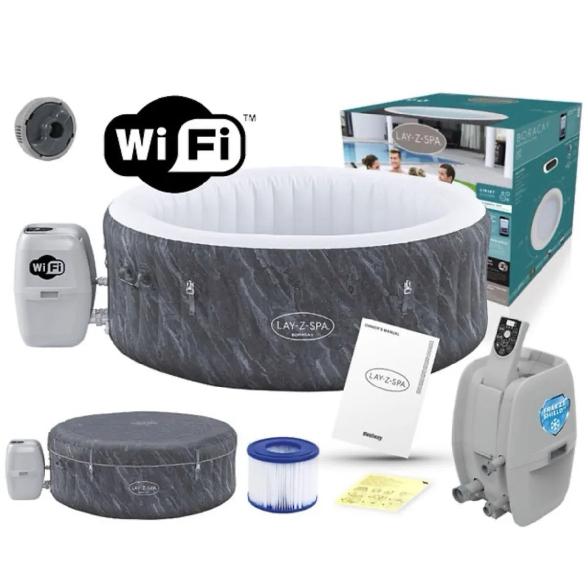 Lay z spa Boracay hot tub 2/4 person wifi - Image 1