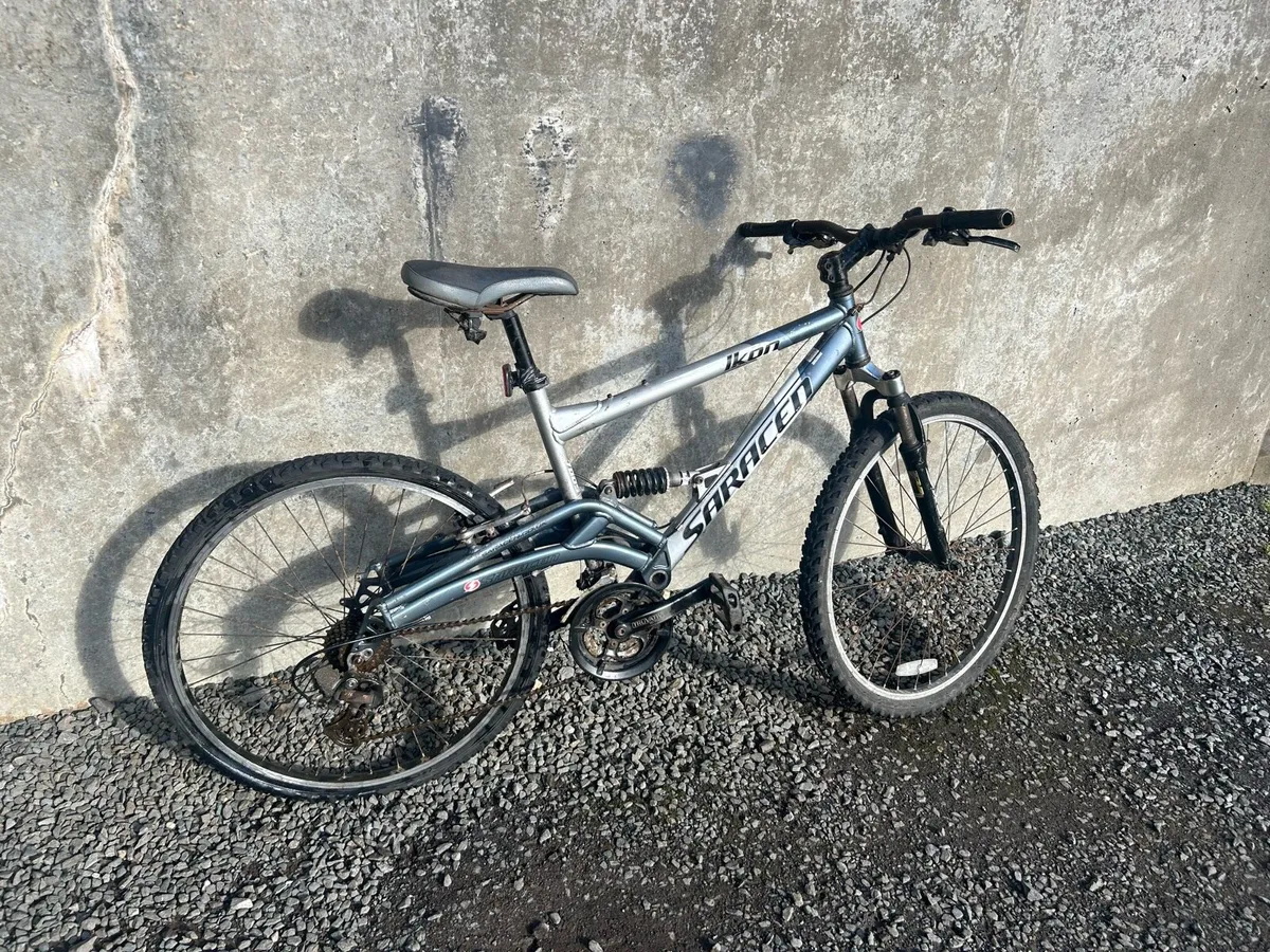 Adult Bike also Car wheel and new tyre - Image 1