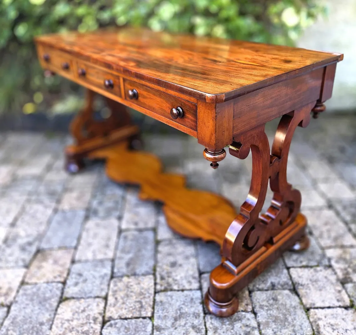 Victorian 3 Drawer Side Table- Circa 1870 - Image 3