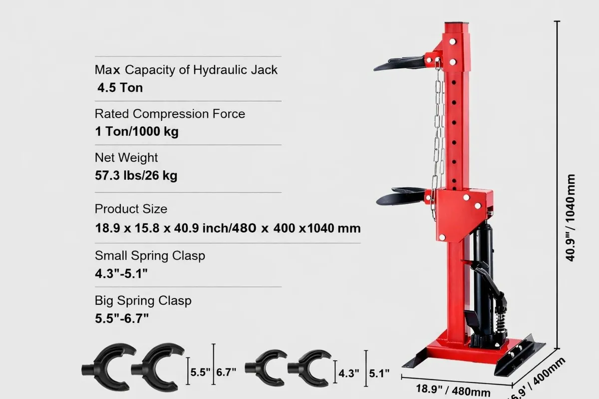 Hydraulic Coil Spring Compressor 4.5 Ton - Image 2
