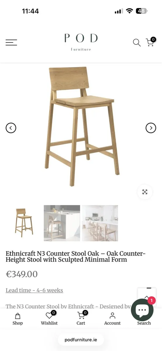 Etnicraft breakfast bar stools - Image 2