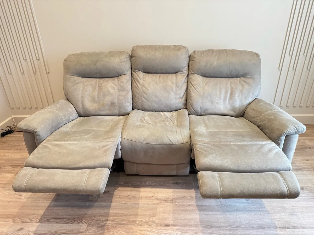 DFS electric recliner 3 seater sofa. - Image 3
