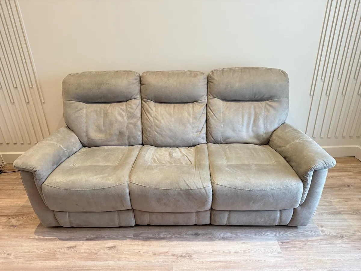 DFS electric recliner 3 seater sofa. - Image 1