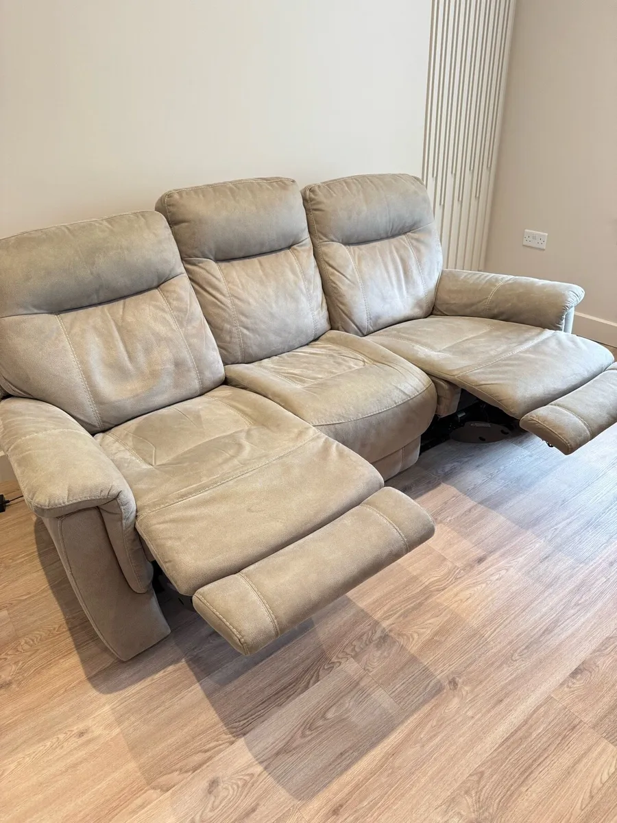 DFS electric recliner 3 seater sofa. - Image 4