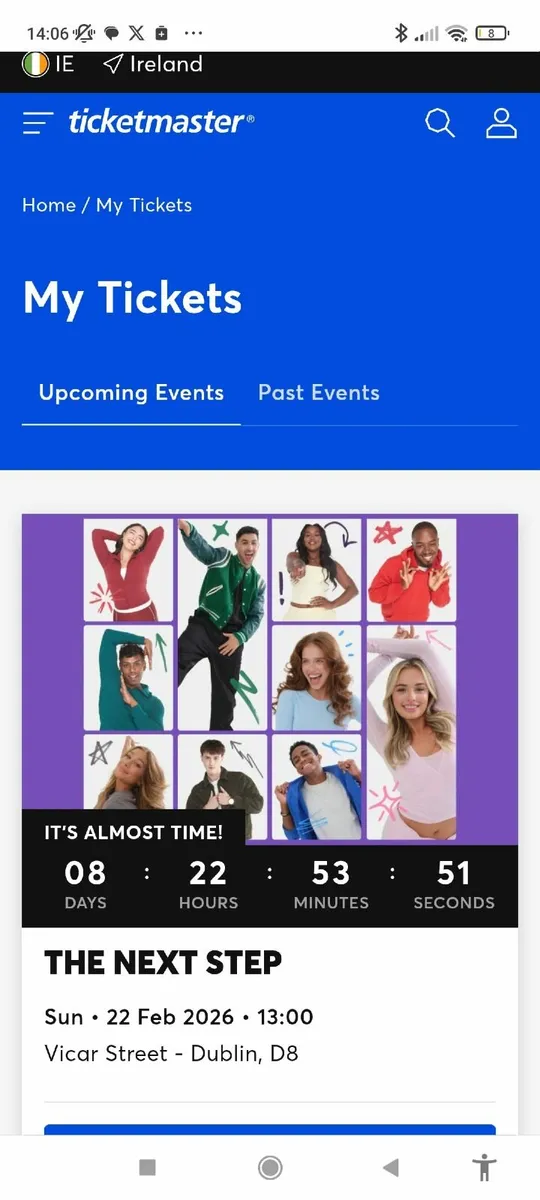 The Next Step - Concert Tickets x2