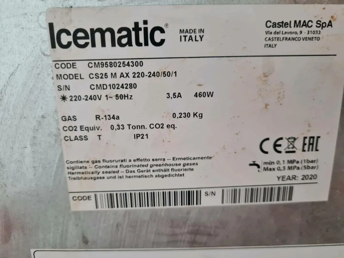 Icematic CS25 Ice Machine - Image 3