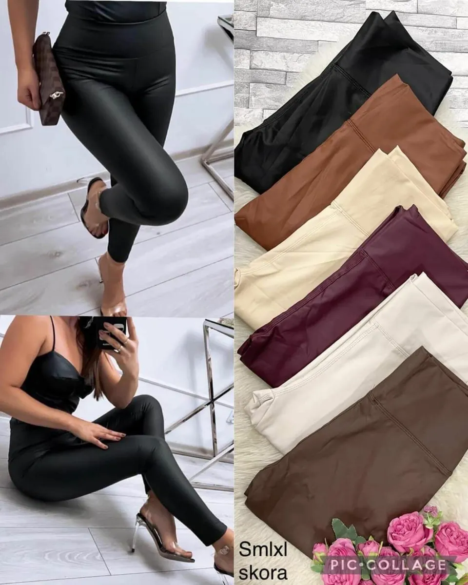 High Waist PU Leggings - Image 4