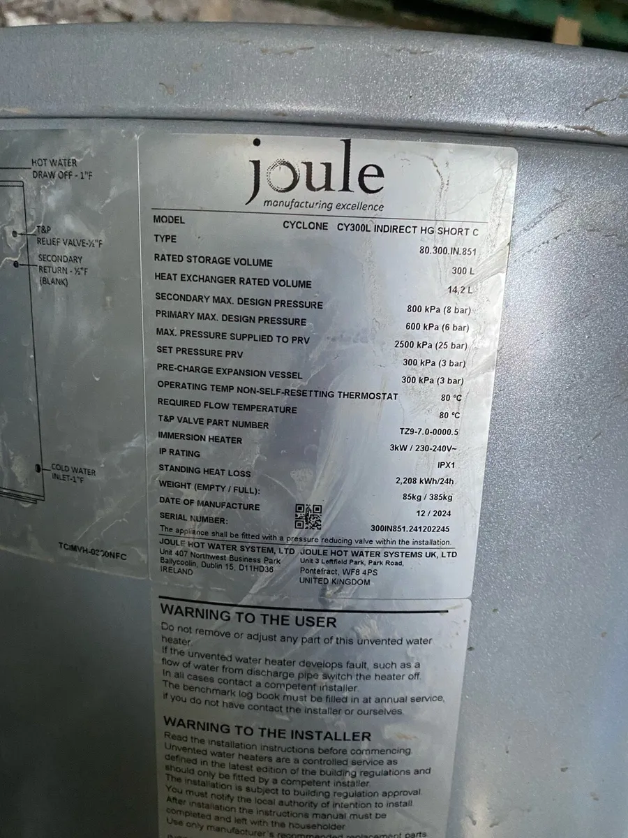 Hot Water storage Cylinder - Image 2