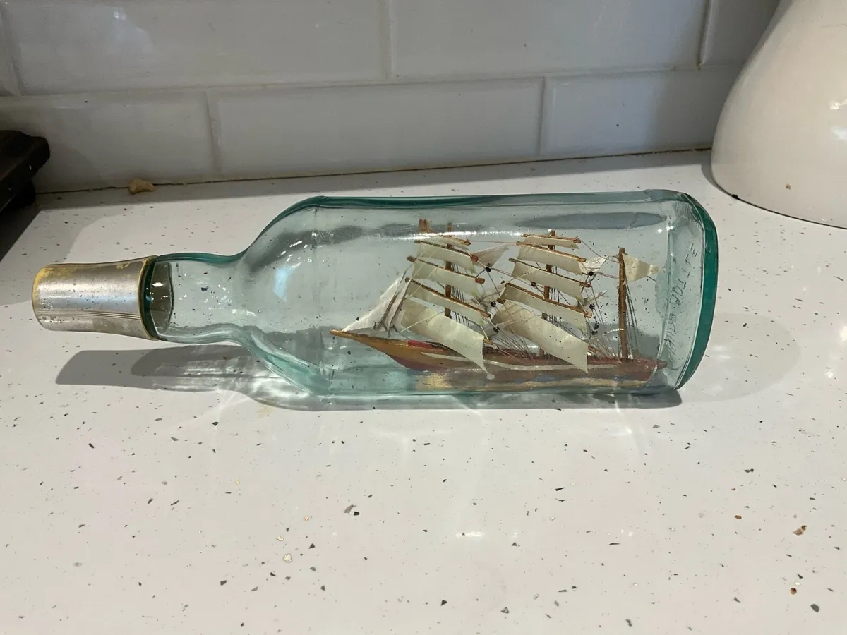 SHIP IN A BOTTLE -Teachers Scotch Liquor - Image 1
