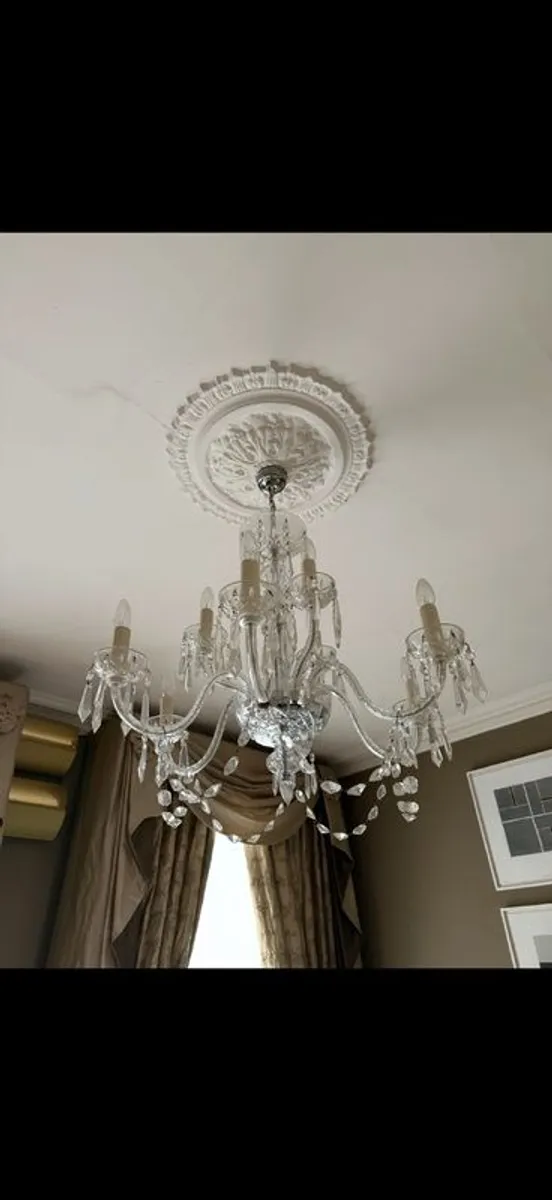 PRICE DROP!! Waterford Crystal Chandelier & 2 Wall Sconces - Image 2