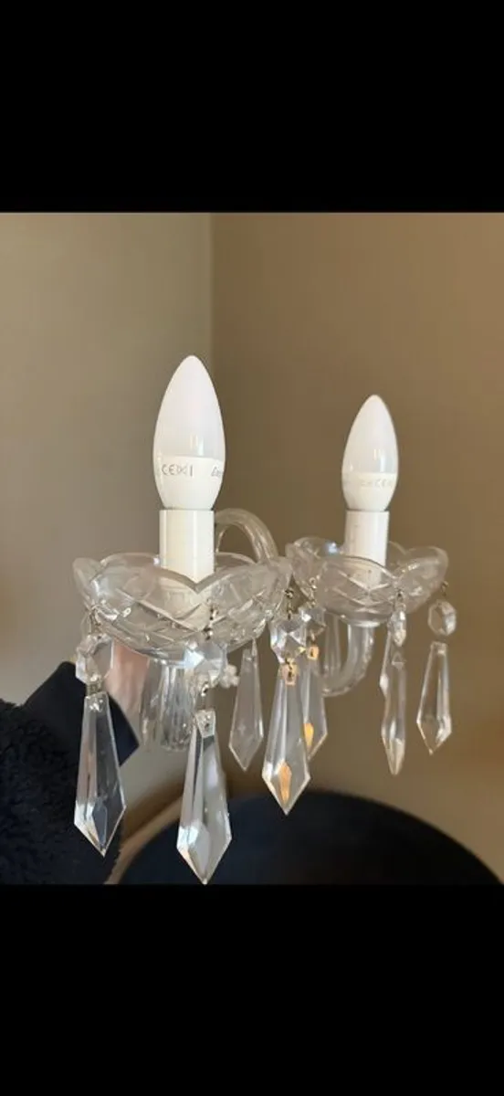 PRICE DROP!! Waterford Crystal Chandelier & 2 Wall Sconces - Image 3