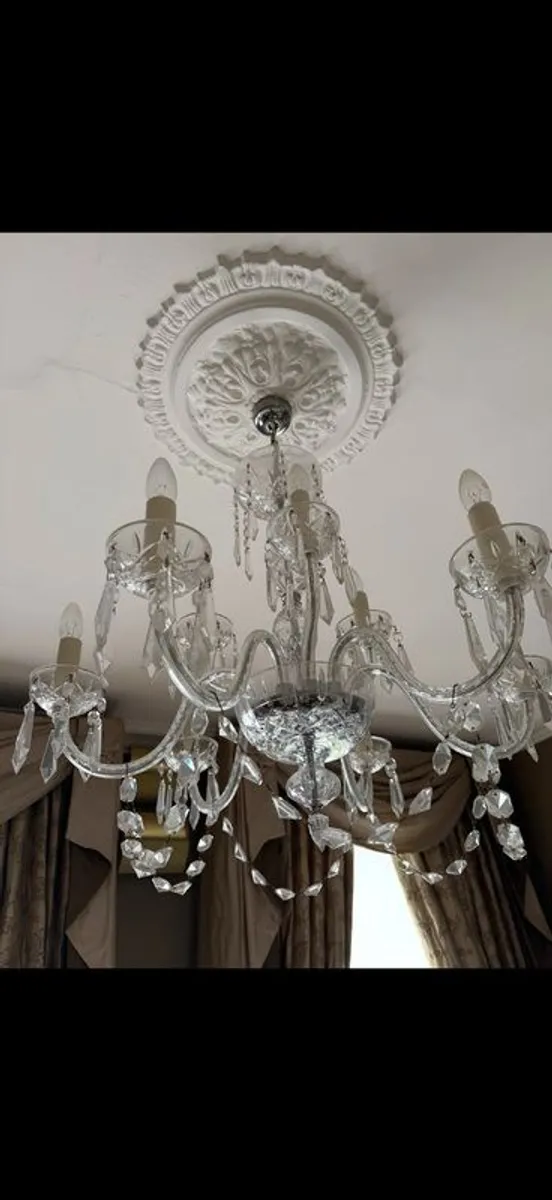 PRICE DROP!! Waterford Crystal Chandelier & 2 Wall Sconces - Image 1