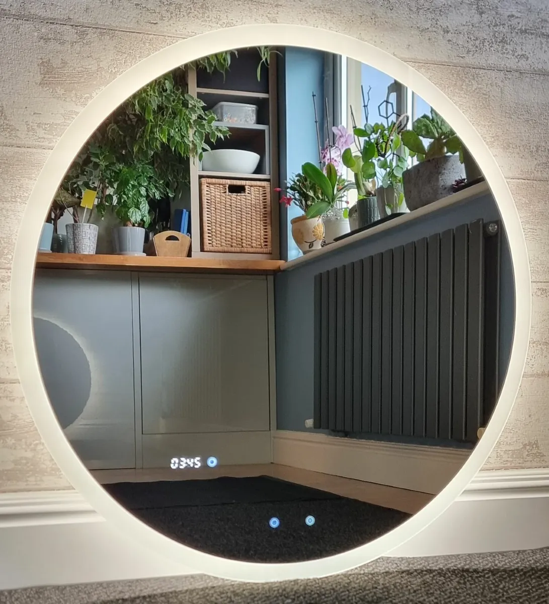 LED Bathroom Mirror Antifog Demister Digital Clock - Image 2