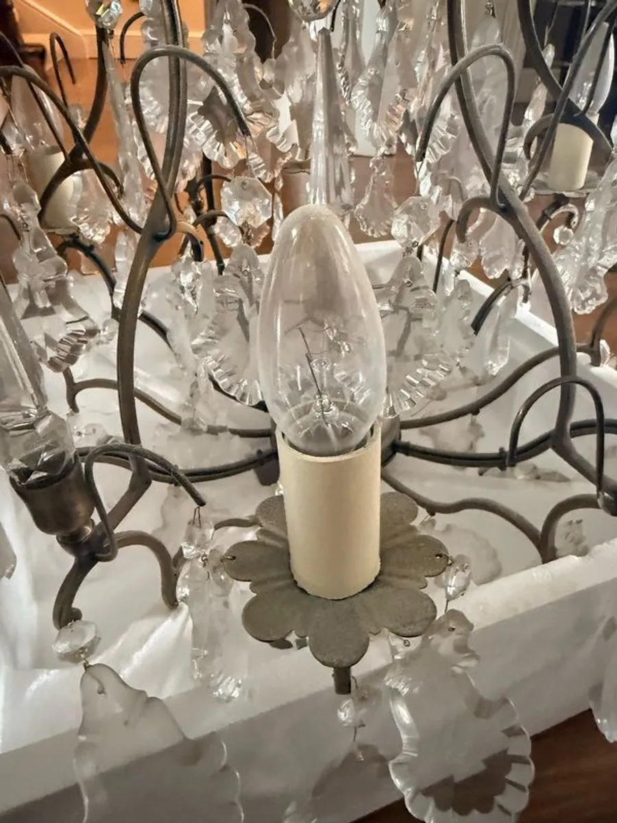 Vintage chandelier 8 light 2 available - Image 3