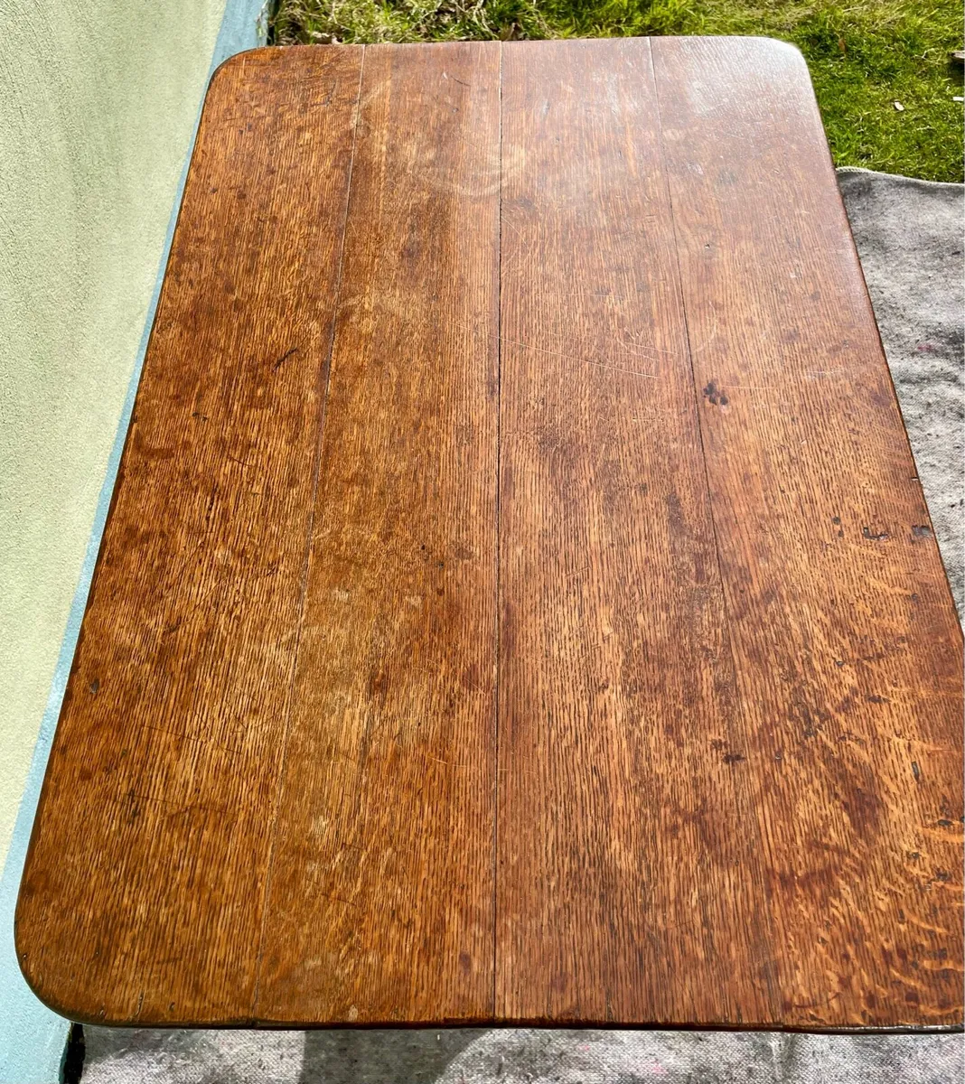 Antique Oak side Table - Image 3