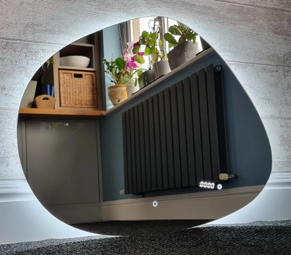 LED Bathroom Mirror 80x62cm Dual LED Backlit - Image 4