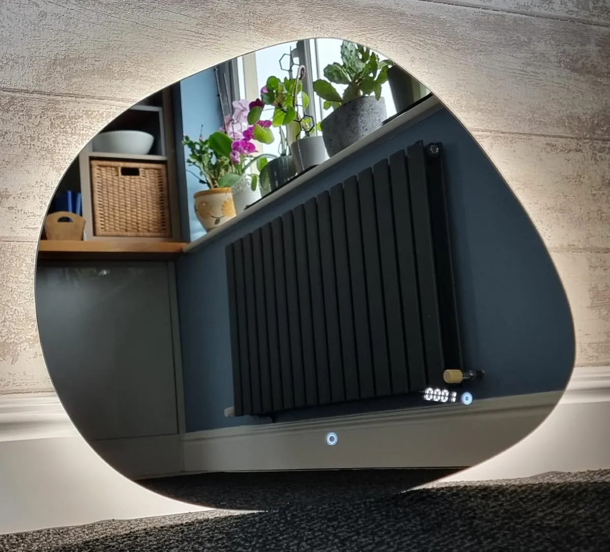 LED Bathroom Mirror 80x62cm Dual LED Backlit - Image 2