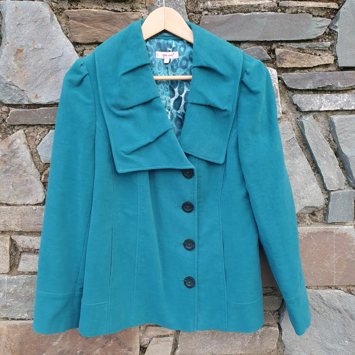Per Una teal womens jacket size 14 - Image 1